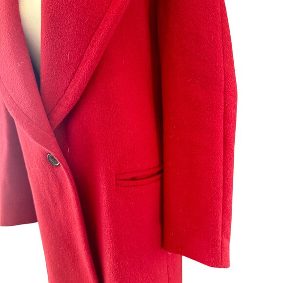Forever 21 Wool-Blend Red Coat – Single Button – Size M - Picture 4 of 7